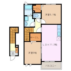 益生駅 徒歩55分 2階の物件間取画像